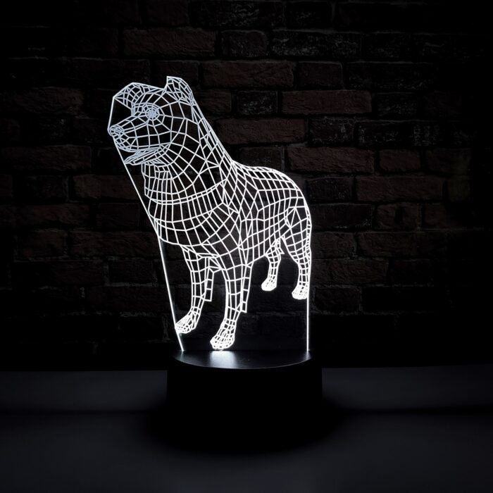 Luminária LED 3D Border Collie - Imagem 1