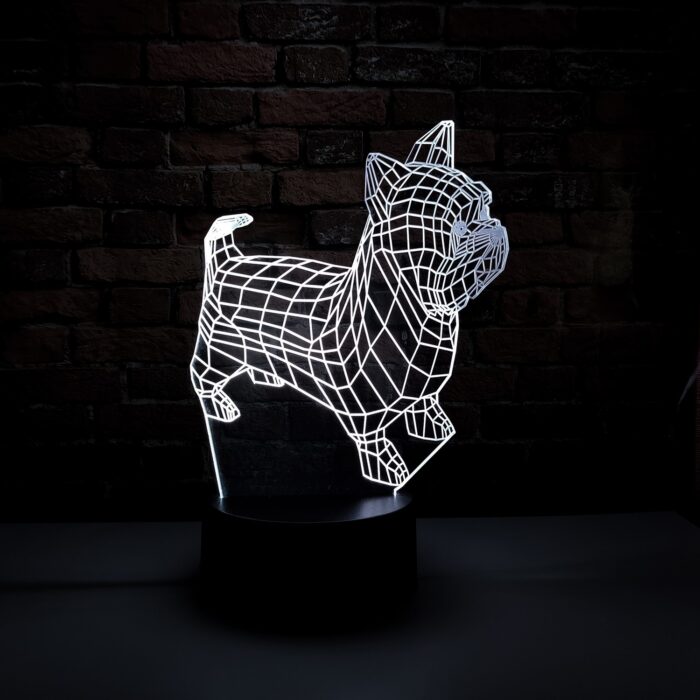 Luminária LED 3D Westie - Imagem 1