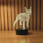 Luminária LED 3D Boston Terrier