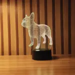 Luminária LED 3D Buldogue Francês
