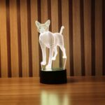Luminária LED 3D Cat