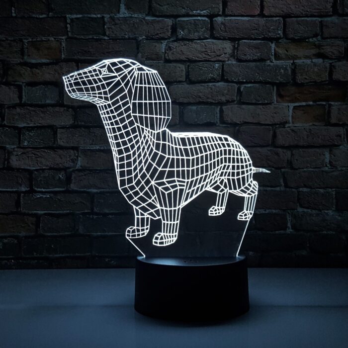 Luminária LED 3D Dachshund - Imagem 1