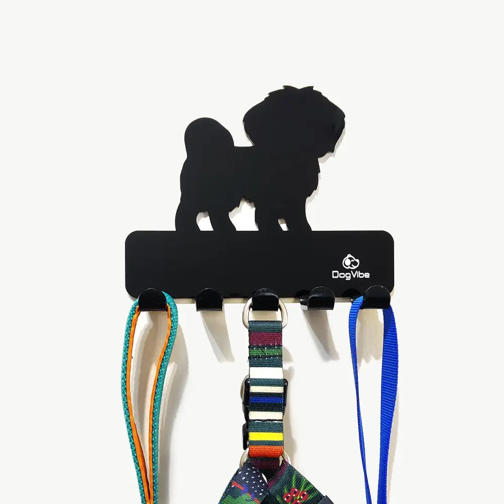 porta_coleiras_guias_maltes_ Porta coleiras e guias modelo Maltês, preto, marca Dog Vibe