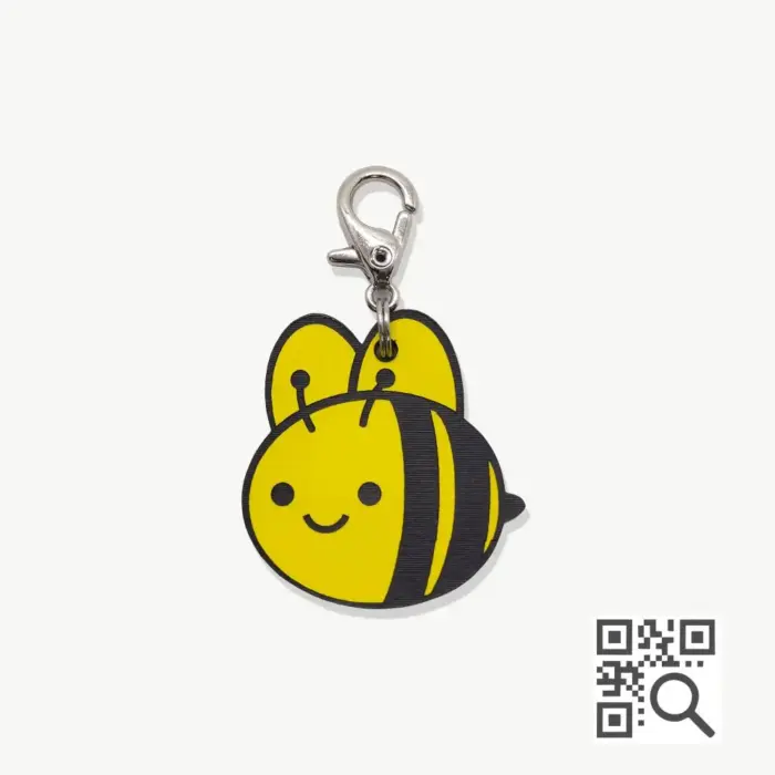 Tag de Identificação com QR Code Abelhinha - Petscan - Imagem 1