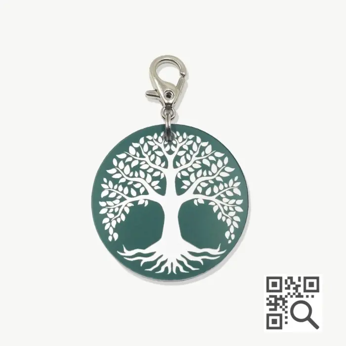 Tag de Identificação com QR Code Árvore da Vida - Petscan - Imagem 1