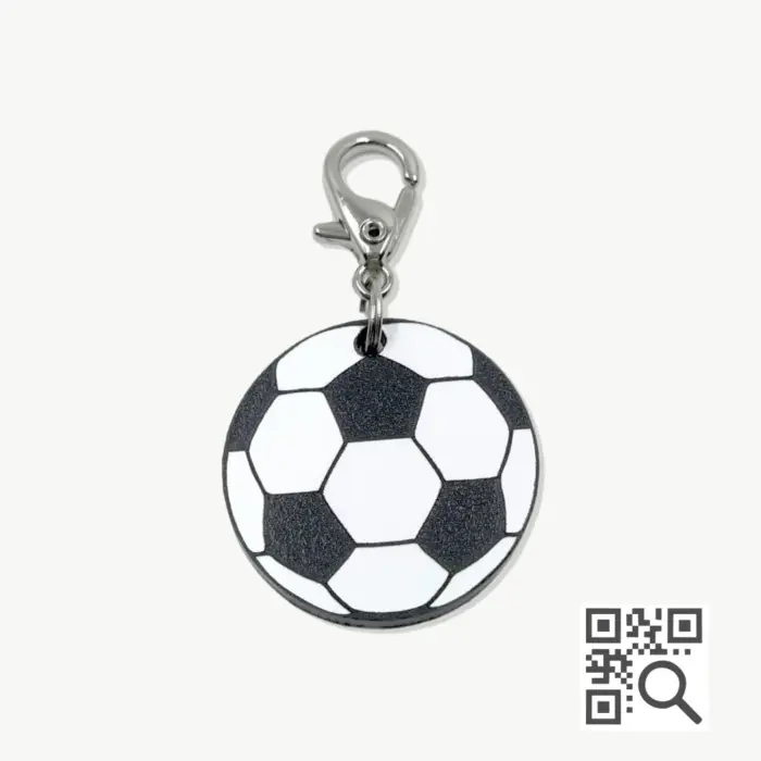 Tag de Identificação com QR Code Bola de Futebol - Petscan - Imagem 1