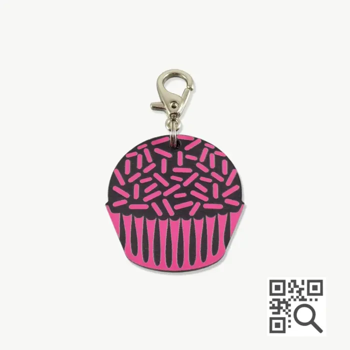 Tag de Identificação com QR Code Brigadeiro - Petscan - Imagem 1