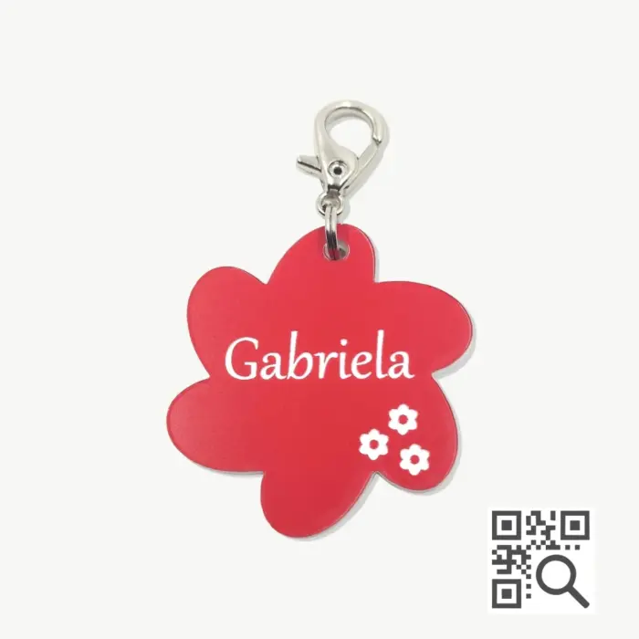 Tag de Identificação com QR Code Flor - Petscan - Imagem 1