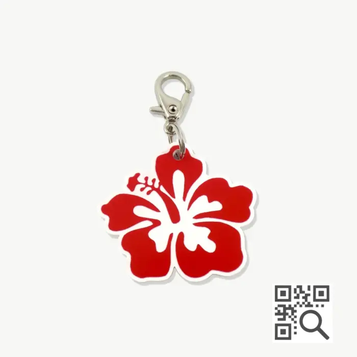 Tag de Identificação com QR Code Hibisco - Petscan - Imagem 1