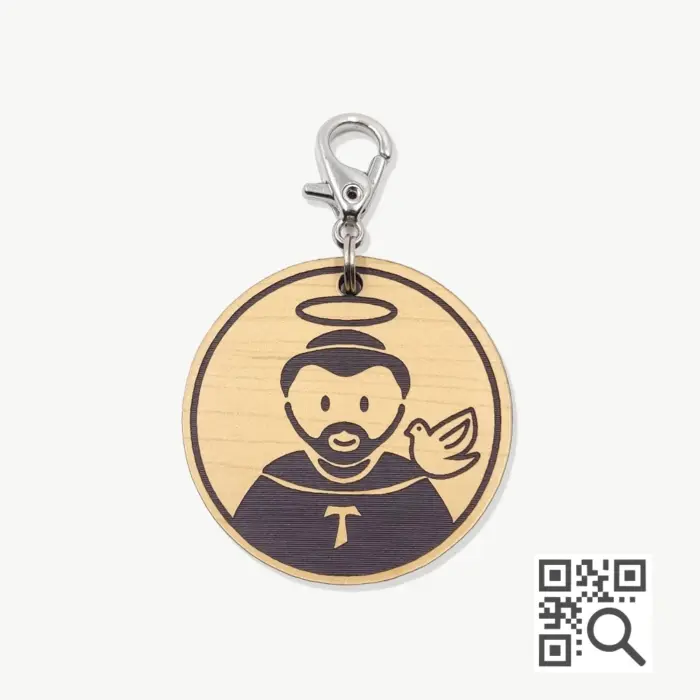 Tag de Identificação com QR Code São Francisco de Assis - Petscan - Imagem 1
