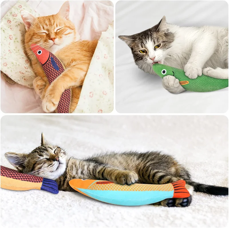 brinquedo-para-gatos-peixe_p3 Brinquedo para Gatos Peixe Gold Fish Green - Imagem 3