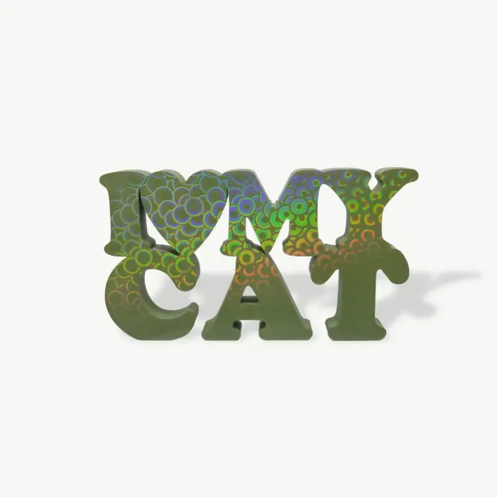 Enfeite 3D I Love My Cat - Imagem 1