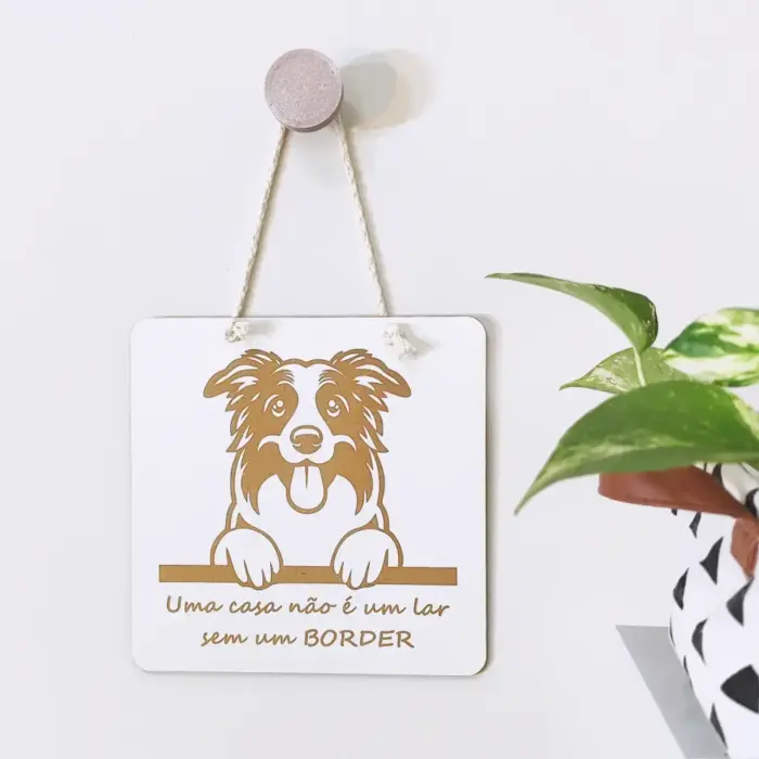 Quadrinho Decorativo Border Collie - Imagem 1