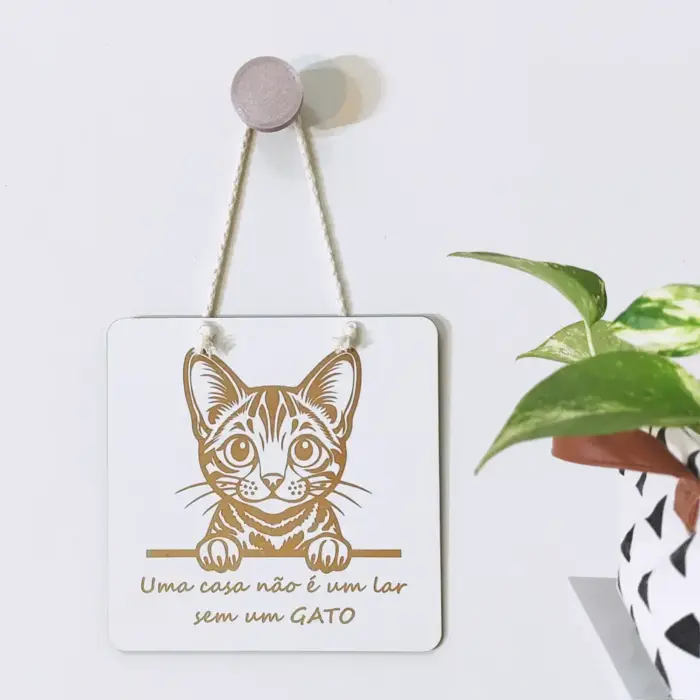 Quadrinho Decorativo Gato 2 - Imagem 1