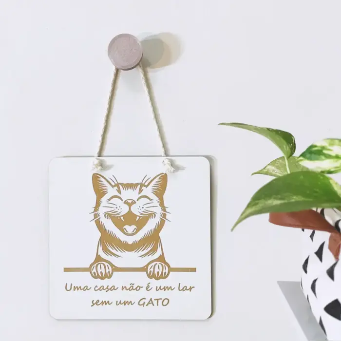 Quadrinho Decorativo Gato 1 - Imagem 1