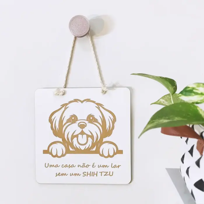 Quadrinho Decorativo Shih Tzu - Imagem 1