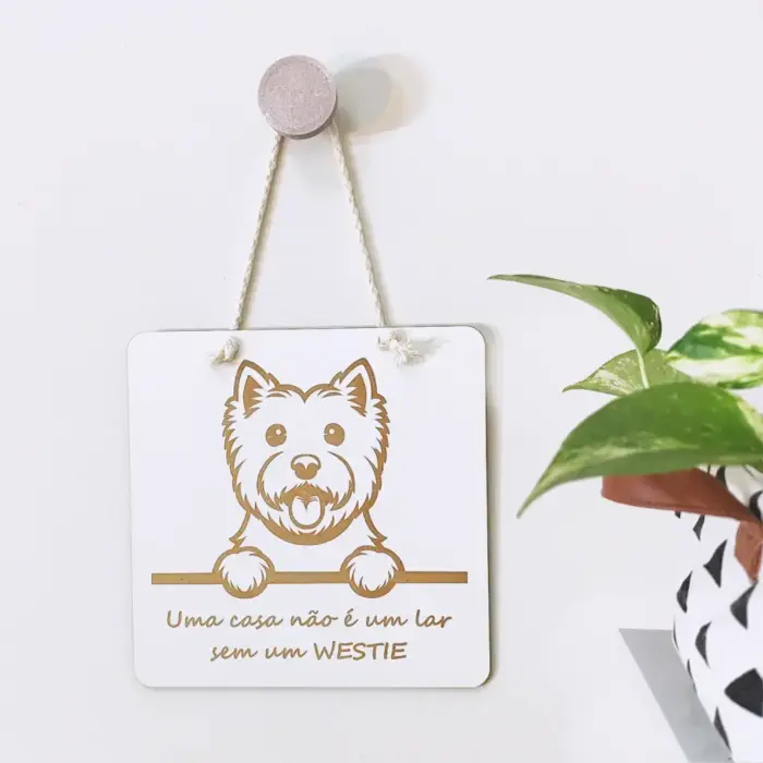 Quadrinho Decorativo Westie - Imagem 1