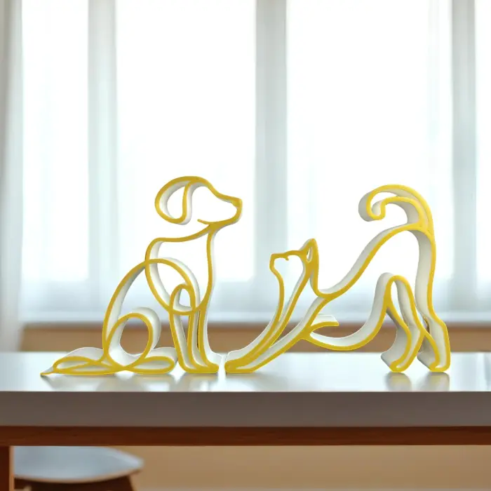 Enfeite Decorativo Dog and Cat Lines - Imagem 1