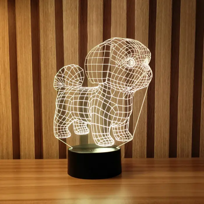 Luminária LED 3D Shih Tzu - Imagem 1